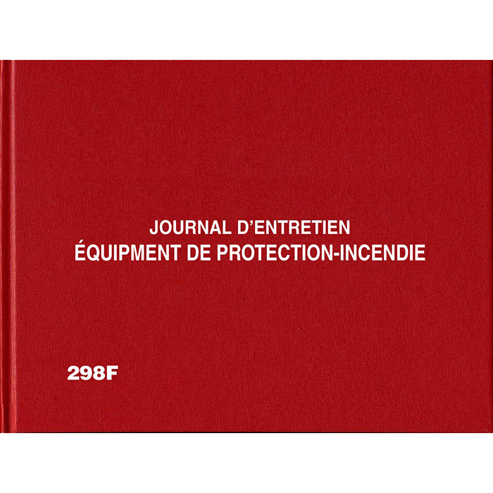 2 Year Fire Protection Log Book, French