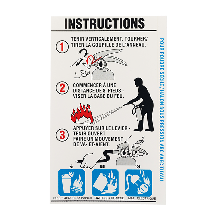 BC Extinguisher w/Nozzle Instruction - French version