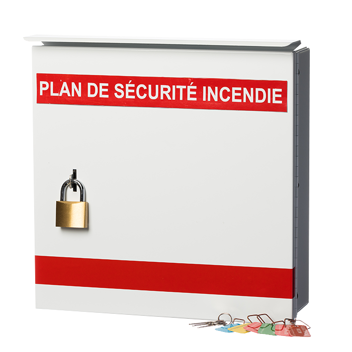 Fire Safety Plan Box, French, Mikor Lock
