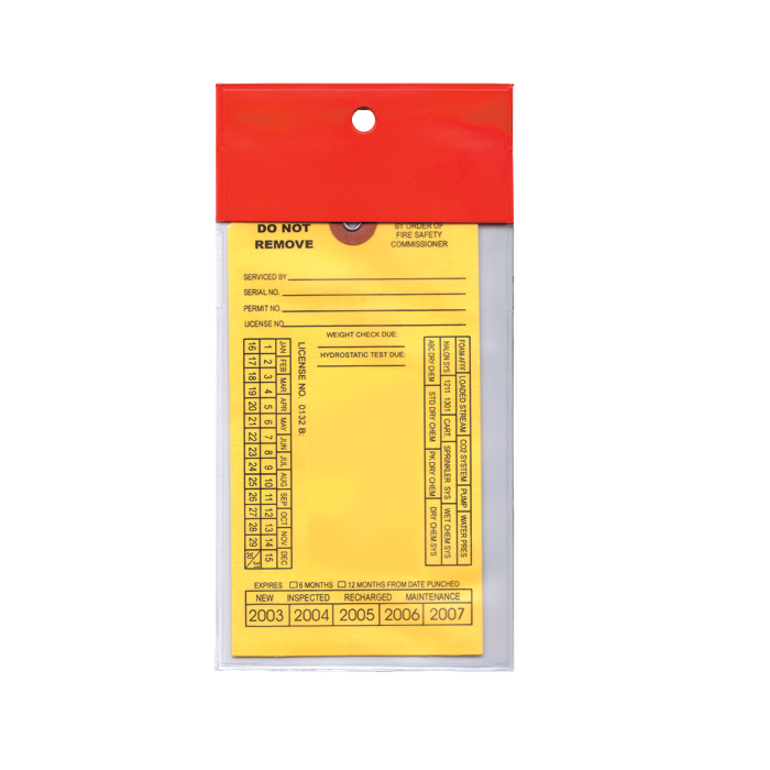 Heavy Duty Red Flap Tag Cover