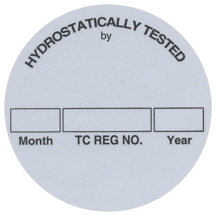 Composite Cylinder Test Labels