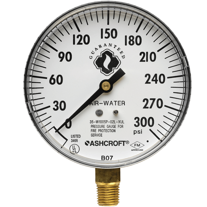 Air/Water Gauge, 0-300 psi
