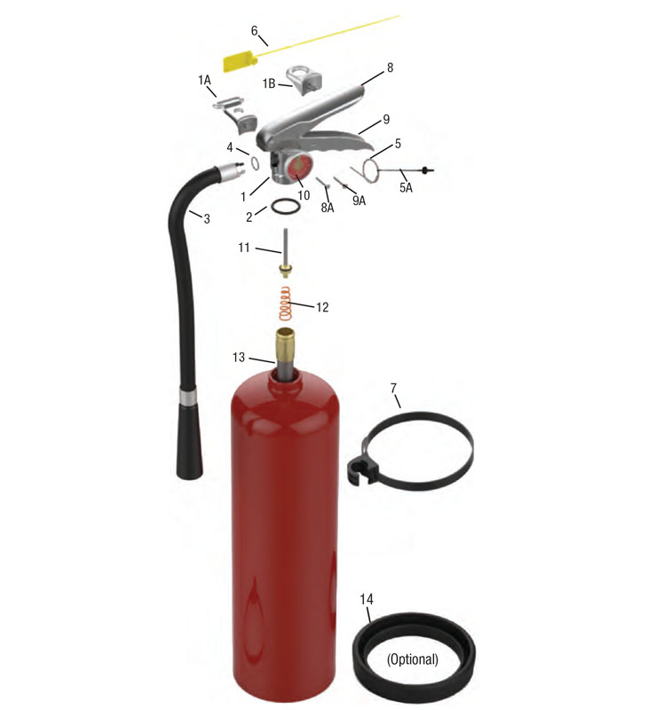 Amerex 10 - 20 lb. High Flow Dry Chemical Extinguishers
