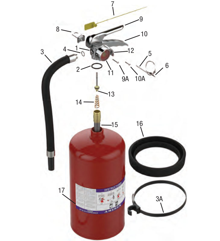 Amerex 6 kg - 30 lb. Dry Chemical Extinguishers