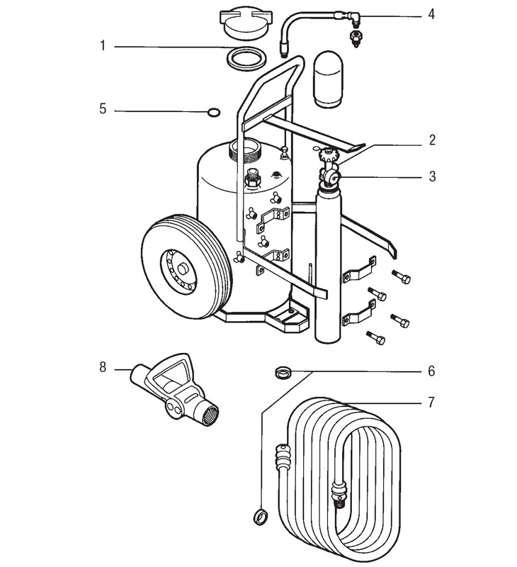 Amerex Wheeled Cylinder Operated Dry Chemical