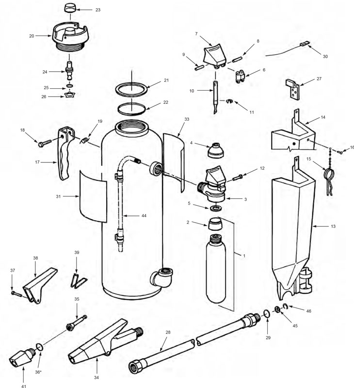 20 lb. Cartridge Operated ABC, I-A-20-G-1 : Steel Fire Equipment