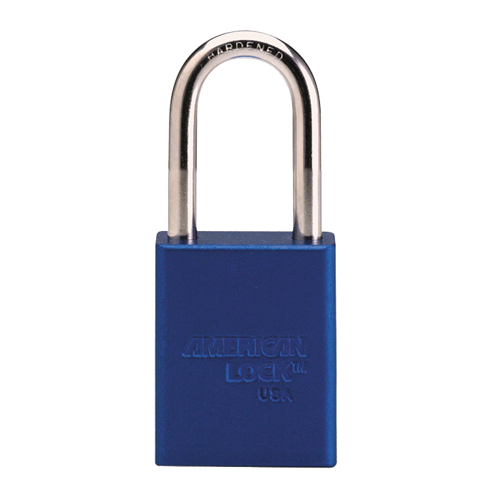 Aluminum Padlock, 1½” Shackle, Blue