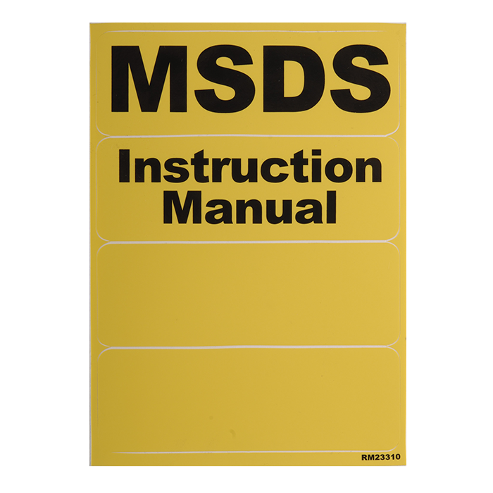 (1) MSDS Label & (2) Blank Labels : Steel Fire Equipment