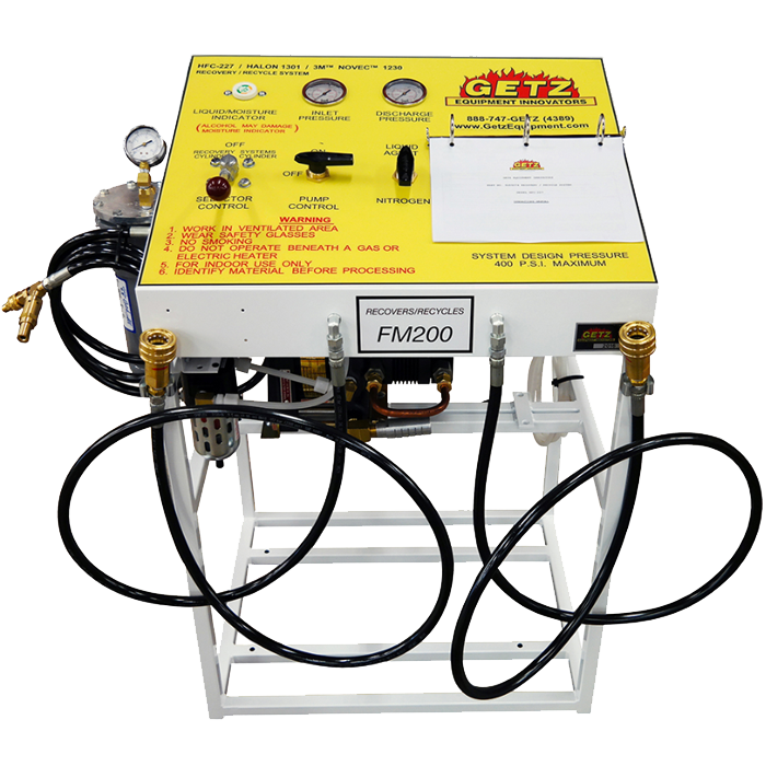 Getz Machine HFC-227 Recovery/Recycle System : Steel Fire Equipment