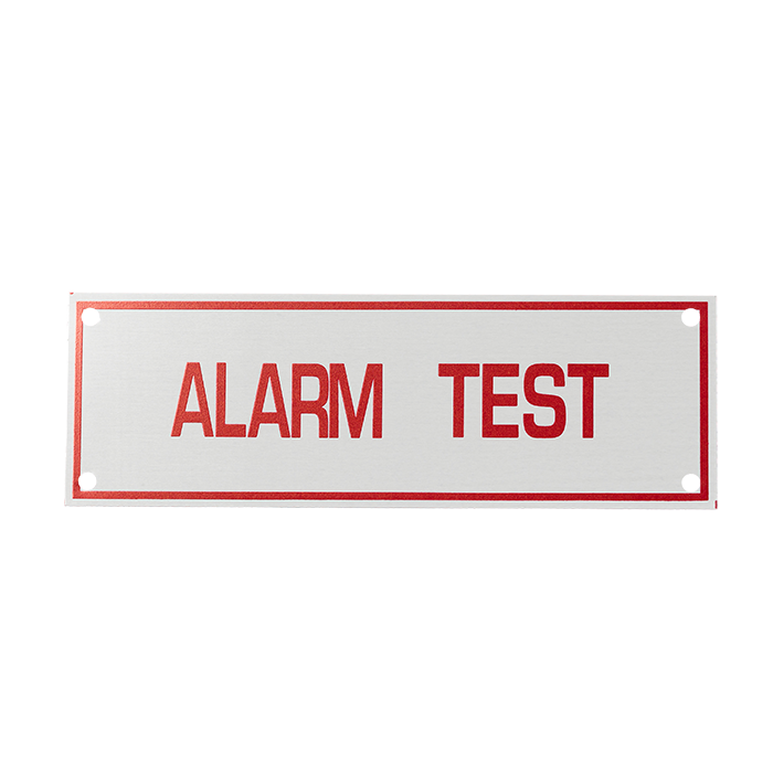 Alarm Test, 6” x 2”