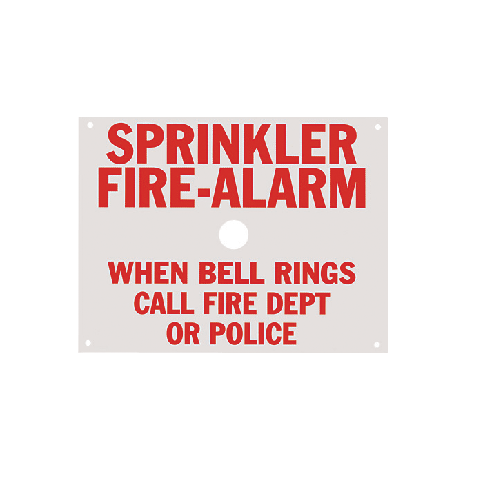 Sprinkler Fire Alarm, 7-1/4” x 6”