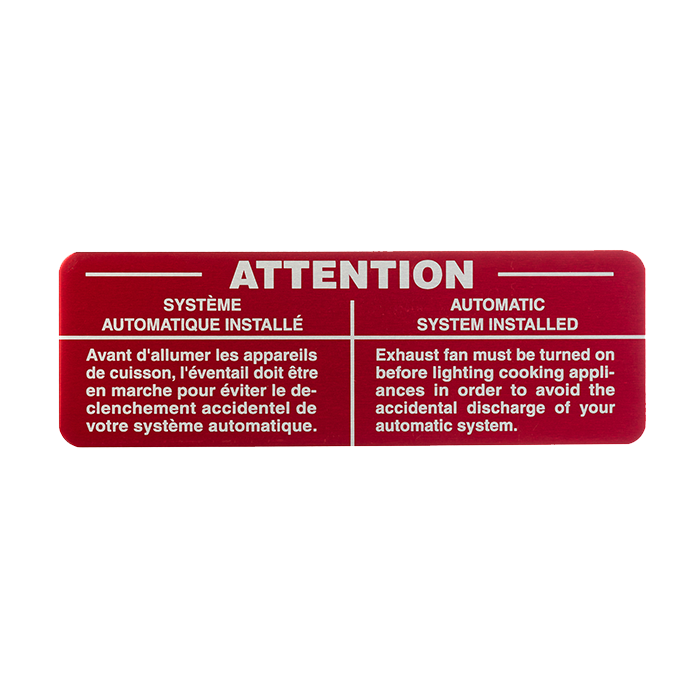 Hood Caution Sign, Bilingual