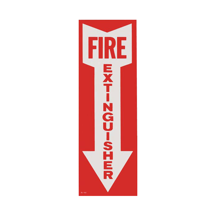 2 x Fire Extinguisher Left Info Sign Self Adhesive Waterproof Vinyl Stickers 