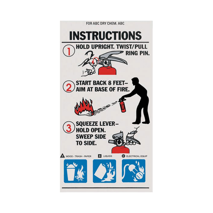 ABC Extinguisher w/Nozzle Instruction
