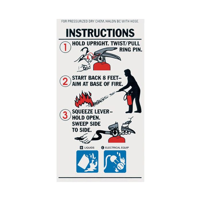 BC Extinguisher w/Hose Instruction