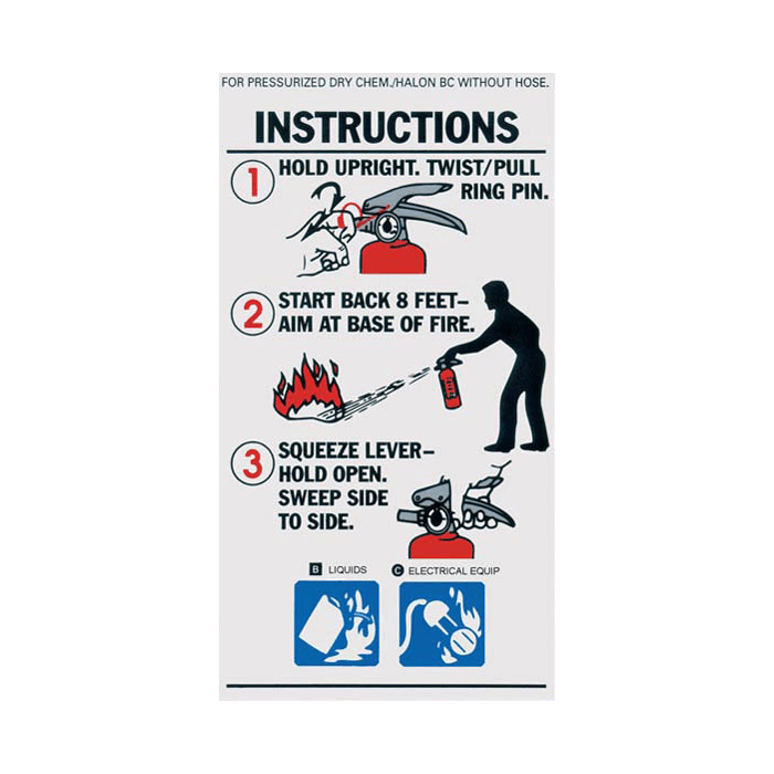 BC Extinguisher w/Nozzle Instruction