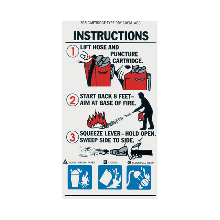 ABC Cartridge Extinguisher Instruction