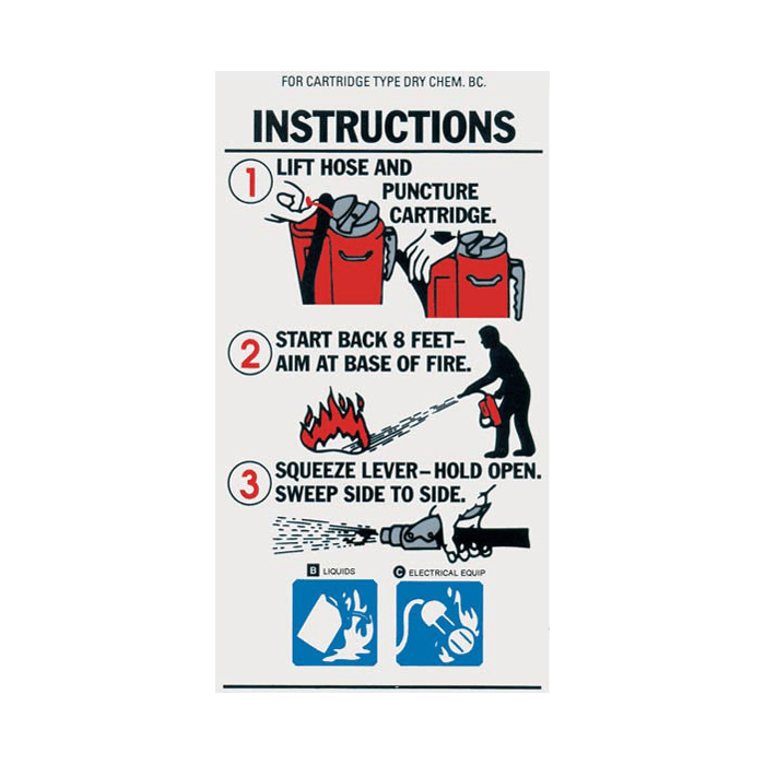 BC Cartridge Extinguisher Instruction