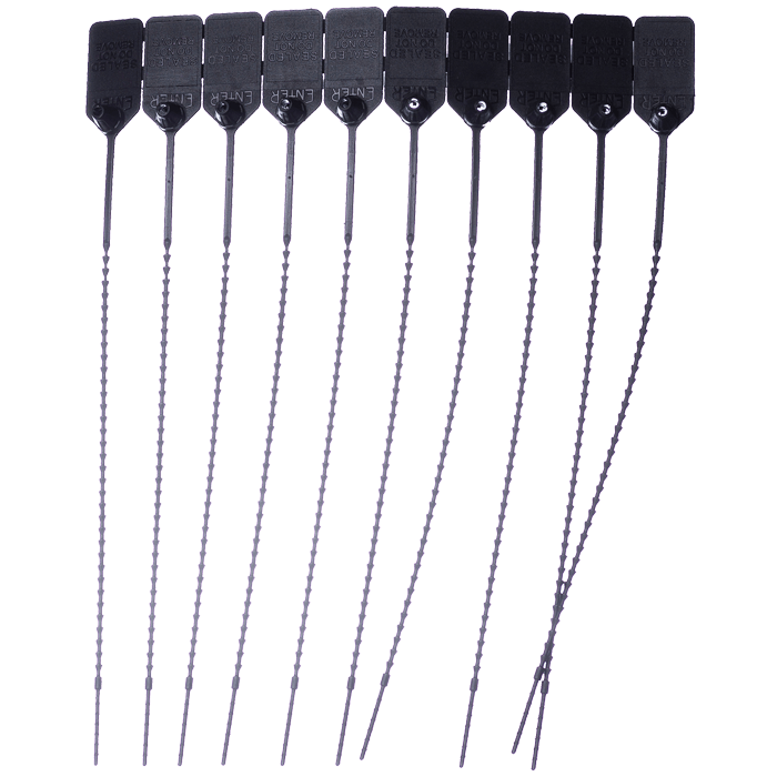 Matted Flag Tamper Seal, Black