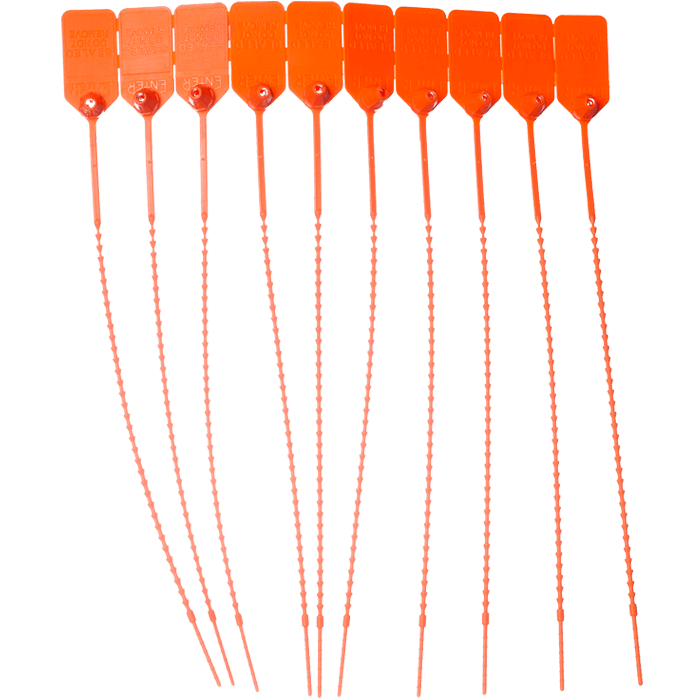 Matted Flag Tamper Seal, Orange