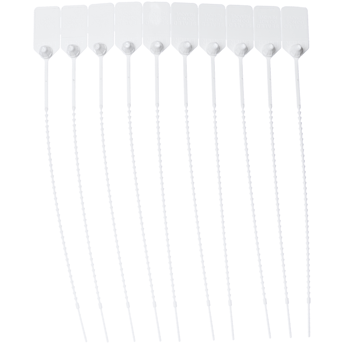 Matted Flag Tamper Seal, White