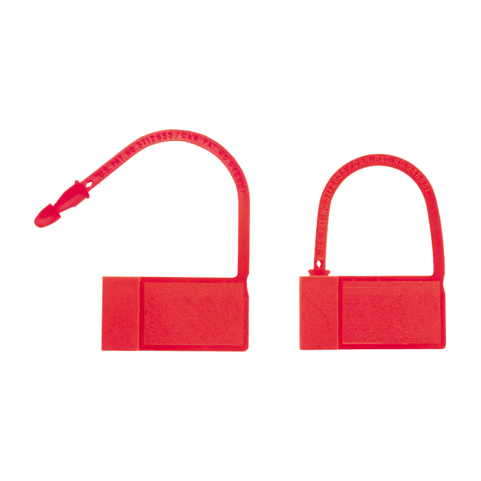 Single Use Plastic Padlock, Red