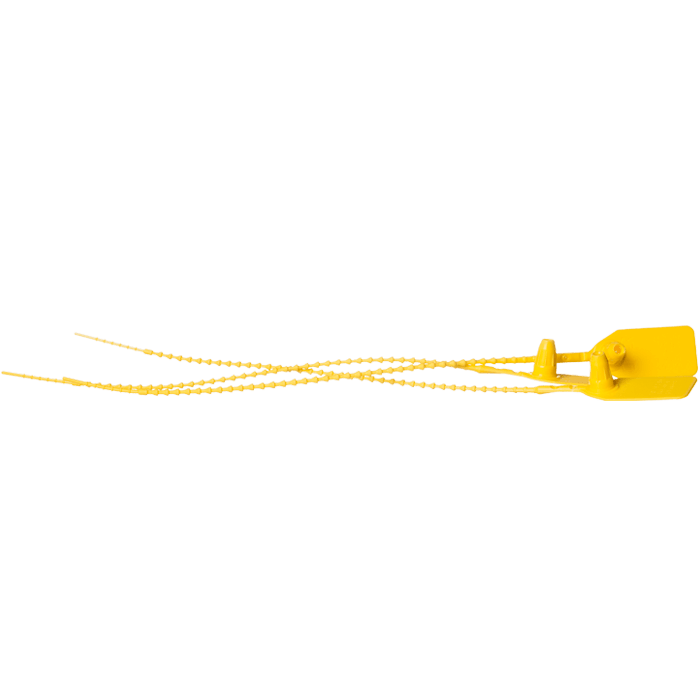 Medium Flag Tamper Seal, Yellow, Dated