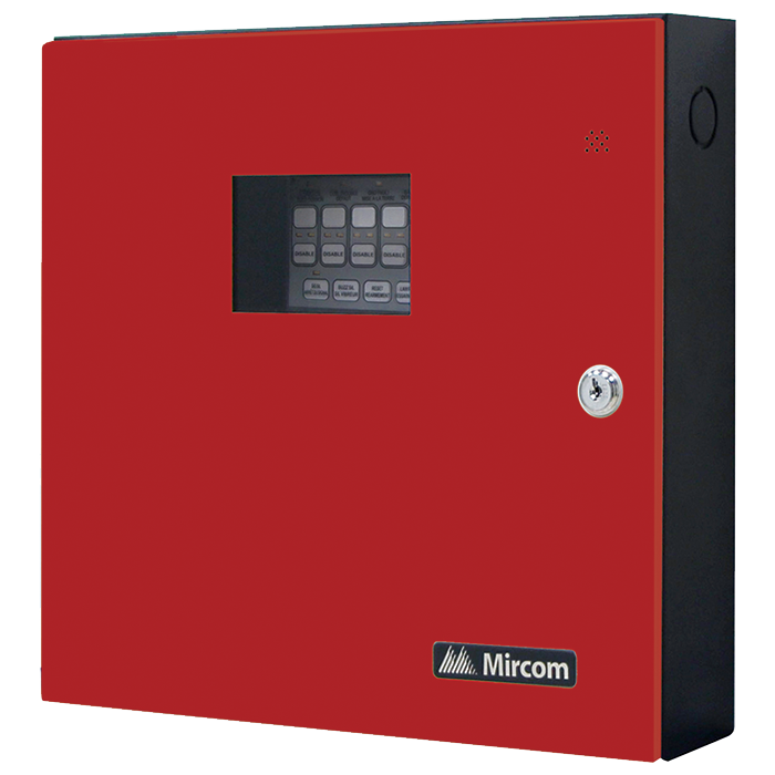 Fire Alarm Panel, 6 zone, Red door