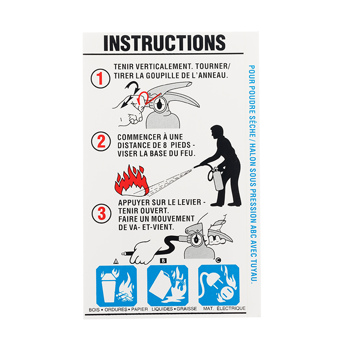 ABC Extinguisher w/Hose Instruction - French version