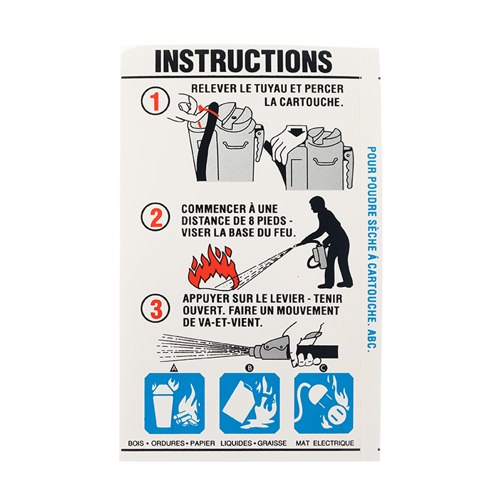 ABC Cartridge Extinguisher Instruction - French version
