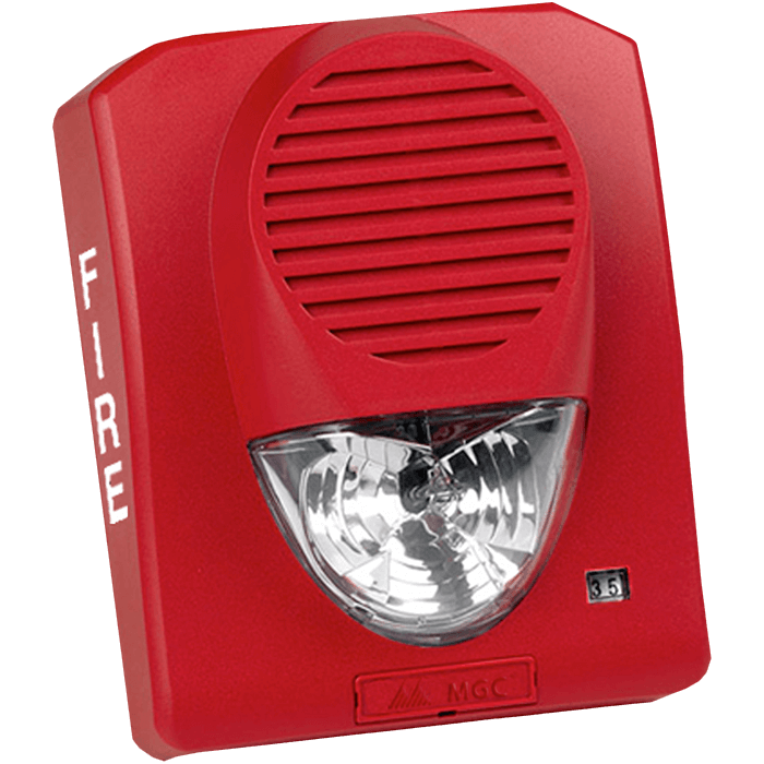 Series 300 Select-A-Horn/Strobe, Wall Mount, Red