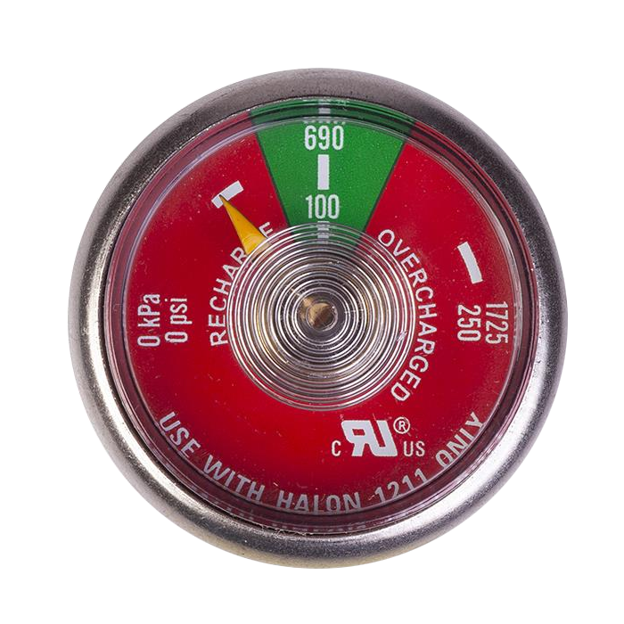 Gauge - 195 PSI (Halon)