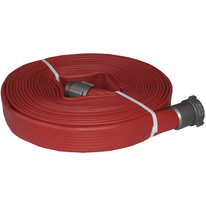100 ft x 1-1/2 Rubber Covered Hose, Red : Steel Fire Equipment