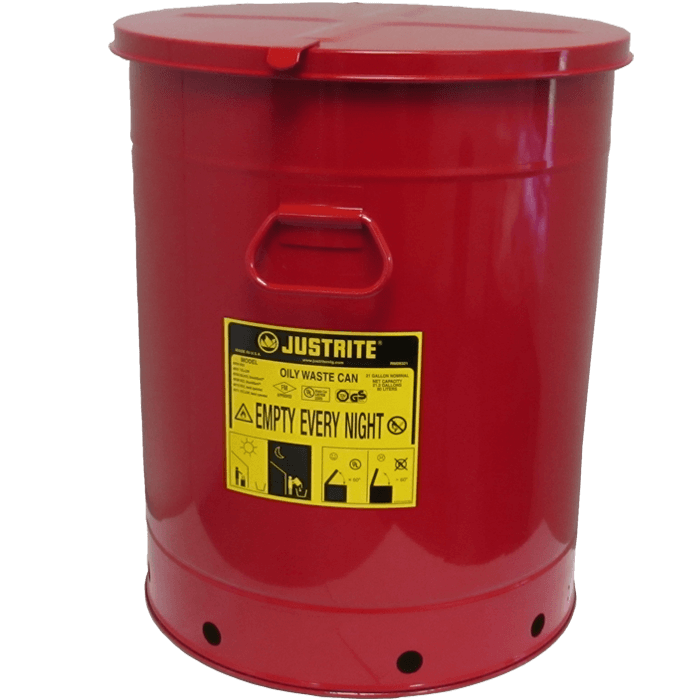 Oily Waste Can, 21 gallon (80L), hand-operated cover