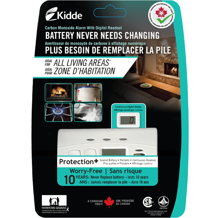 Battery Operated, 10 Year, CO Alarm, Digital