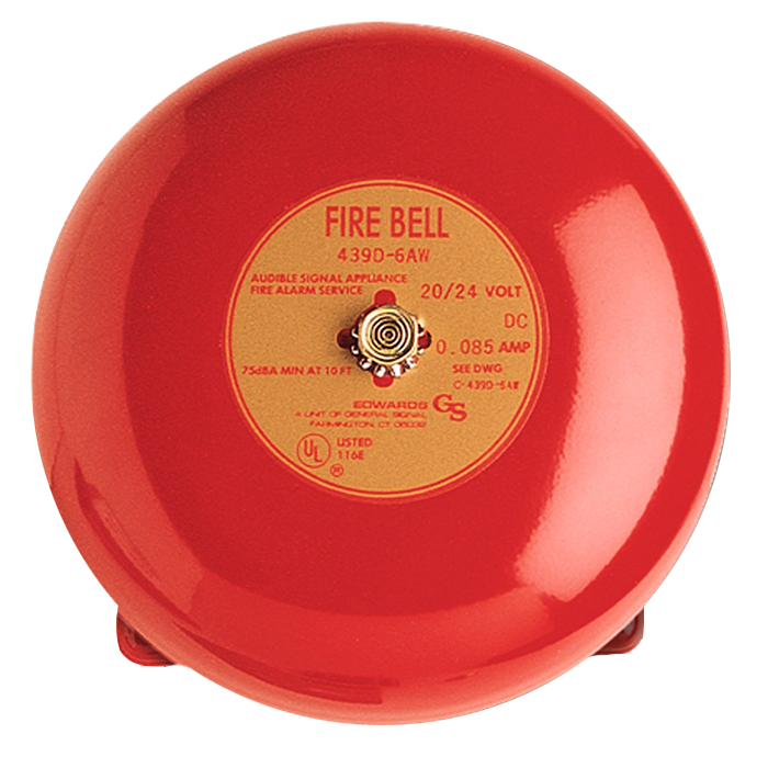 CB-6B 95dB Alarm Bell - 12V/24V/110V Electric Fire Security Bell For School Factory