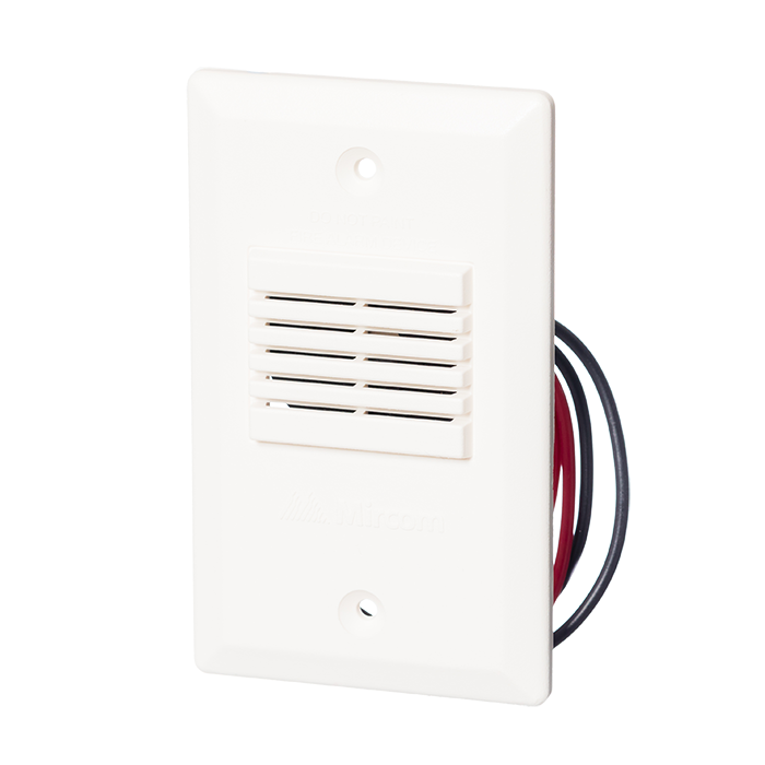 Mini-Piezo Horn, 24VDC, White, Flush Mount