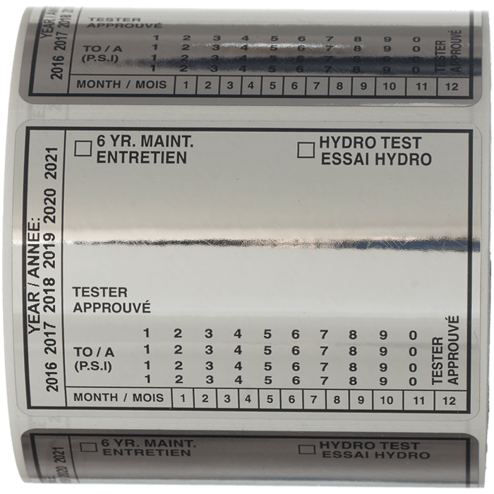 6-Year Blank Hydrotest, Silver Metallic