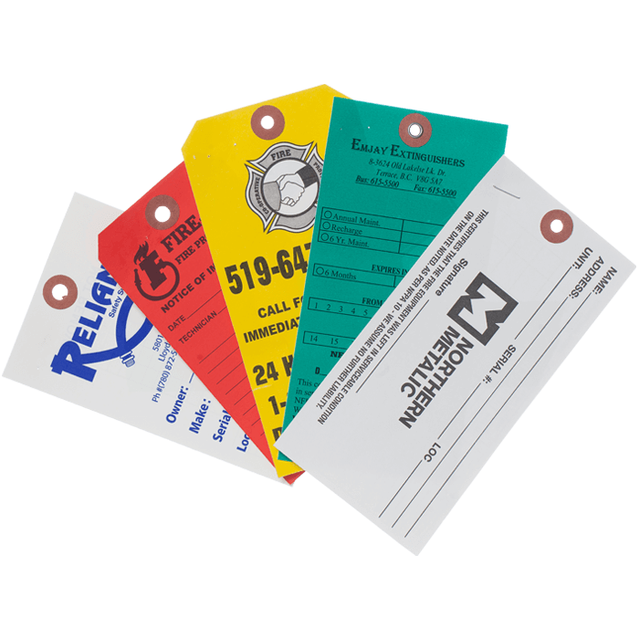 Custom Printed Tag : Steel Fire Equipment