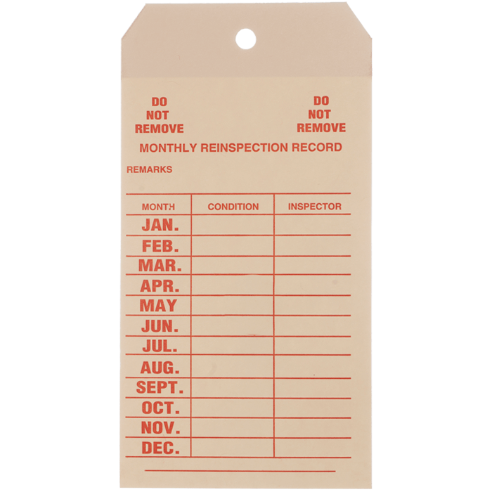 Tool Inspection Colors For The Month - Colour Coding Tags for Lifting ...