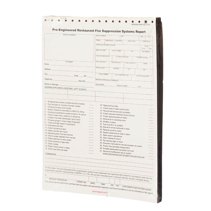 Inspection Form, Package of 10