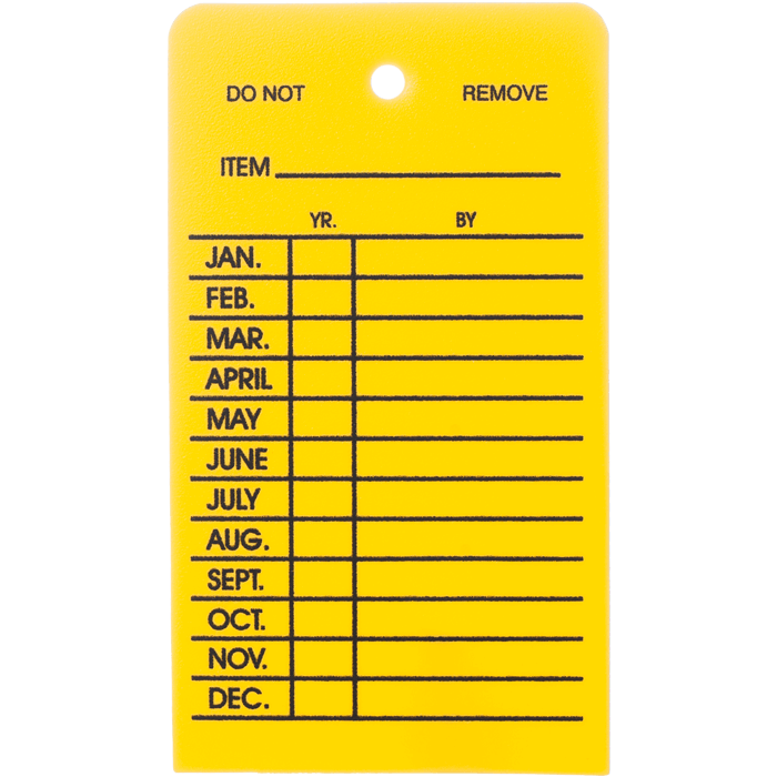 Plastic Inspection Tag, English