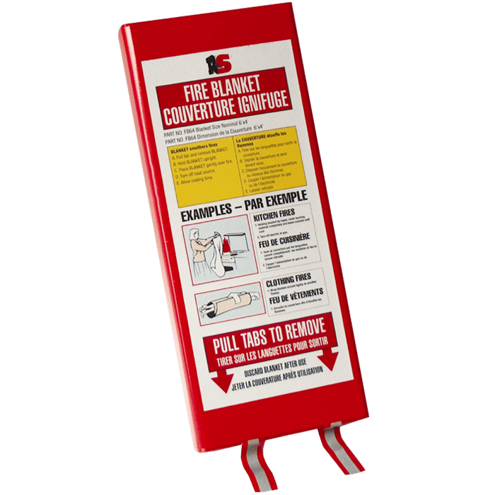 Fiberglass Fire Blanket and Cabinet
