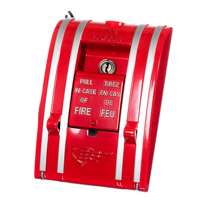 Two Stage (Presignal) Fire Alarm Station w. Aux. Contact, FR/ EN Markings