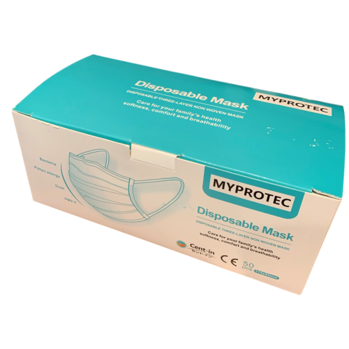 3-Ply Disposable Protective Mask (50/pkg) Non-Medial Use