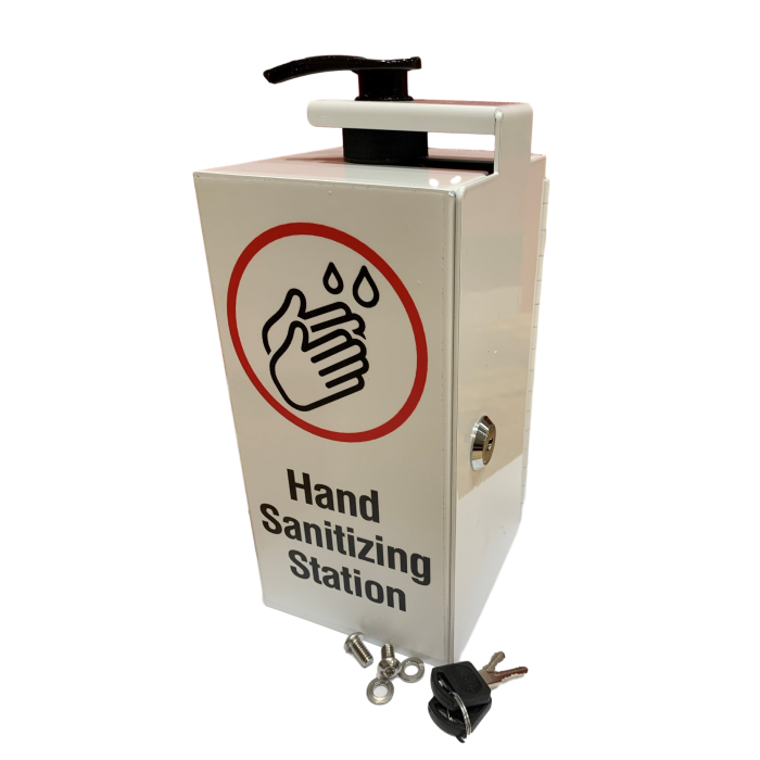 Wall Mounted Locking Indoor Hand Sanitizer Station